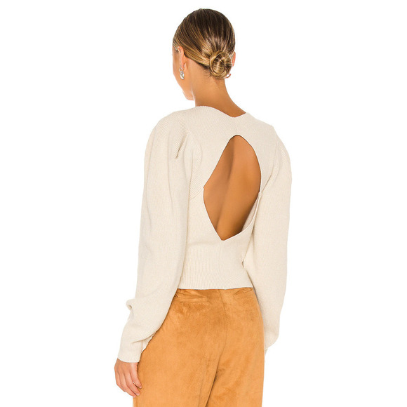 Free People Saffron Sweater Top size Small Cream - Picture 4 of 12